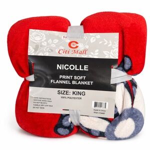 Red Flannel Blanket - King Size